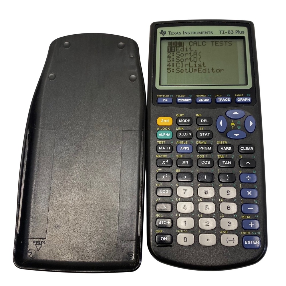 Texas Instruments TI-83 Plus Graphing Calculator Black SAT ACT AP Tested Working